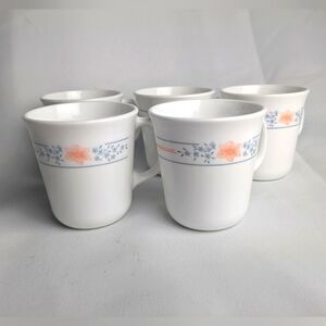 BUNDLE Of 5 Corelle Dinning Apricot Grove Coffee Mug CORNINGWARE USA Vintage 90
